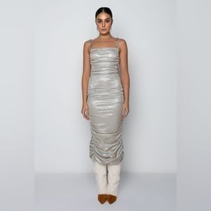 AKIRA Sparkly Midi Dress